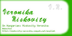 veronika miskovity business card